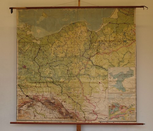 School wall map north - wall, north-east