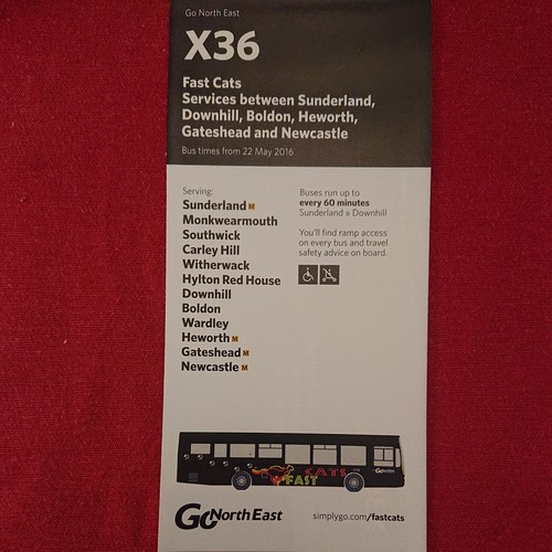 North east x36 timetable - north,